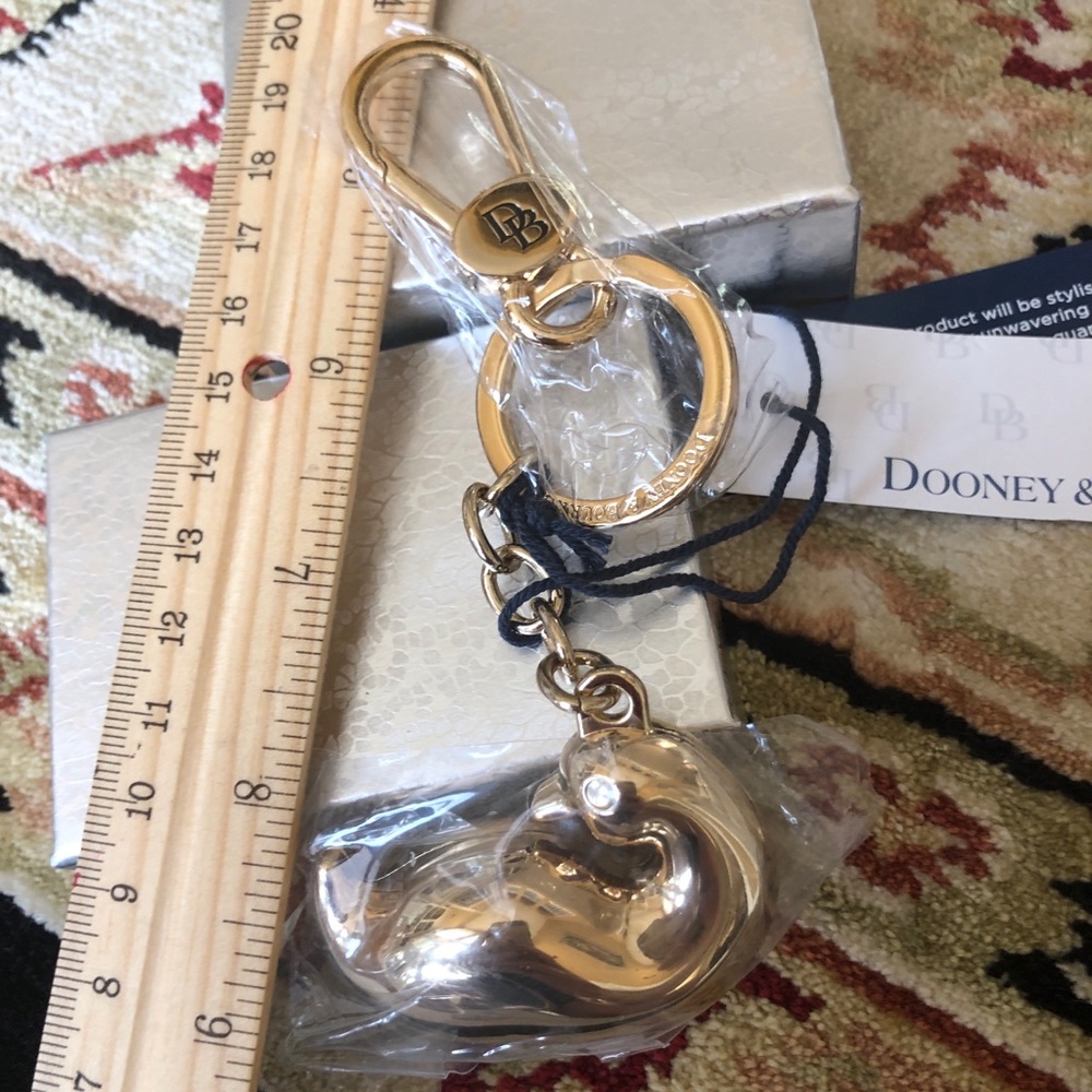 Dooney & Bourke Brass Purse Bag New Fab Charm Dove Bird Gold